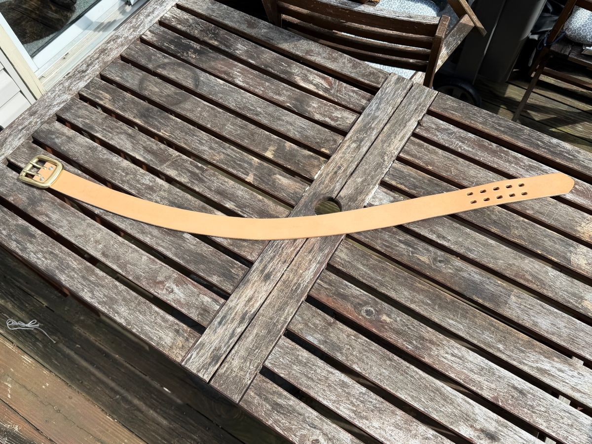 Photo by mwanni on October 7, 2025 of the Samurai Jeans W001-WP in US Steerhide (Natural).