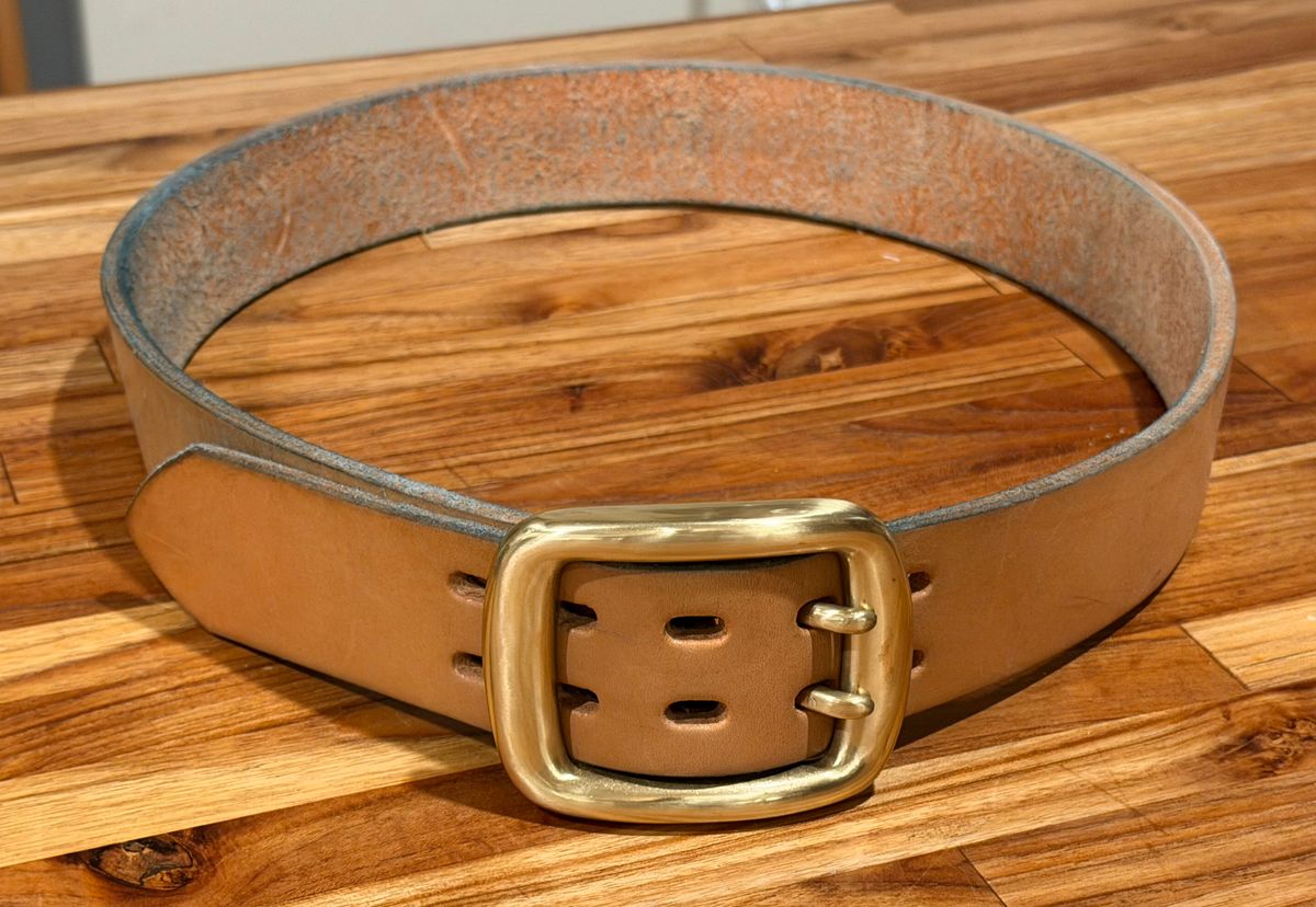 Photo by mwanni on November 6, 2025 of the Samurai Jeans W001-WP in US Steerhide (Natural).