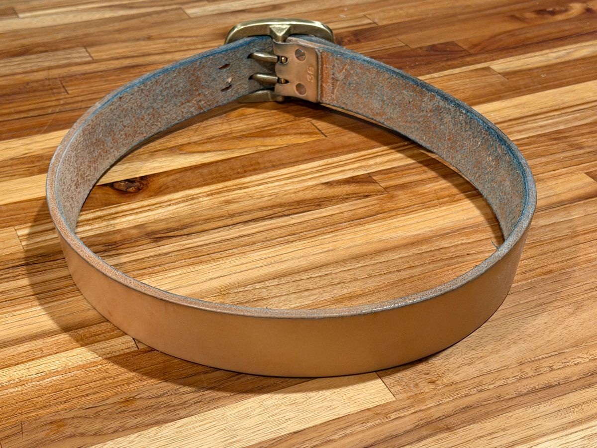 Photo by mwanni on November 6, 2025 of the Samurai Jeans W001-WP in US Steerhide (Natural).