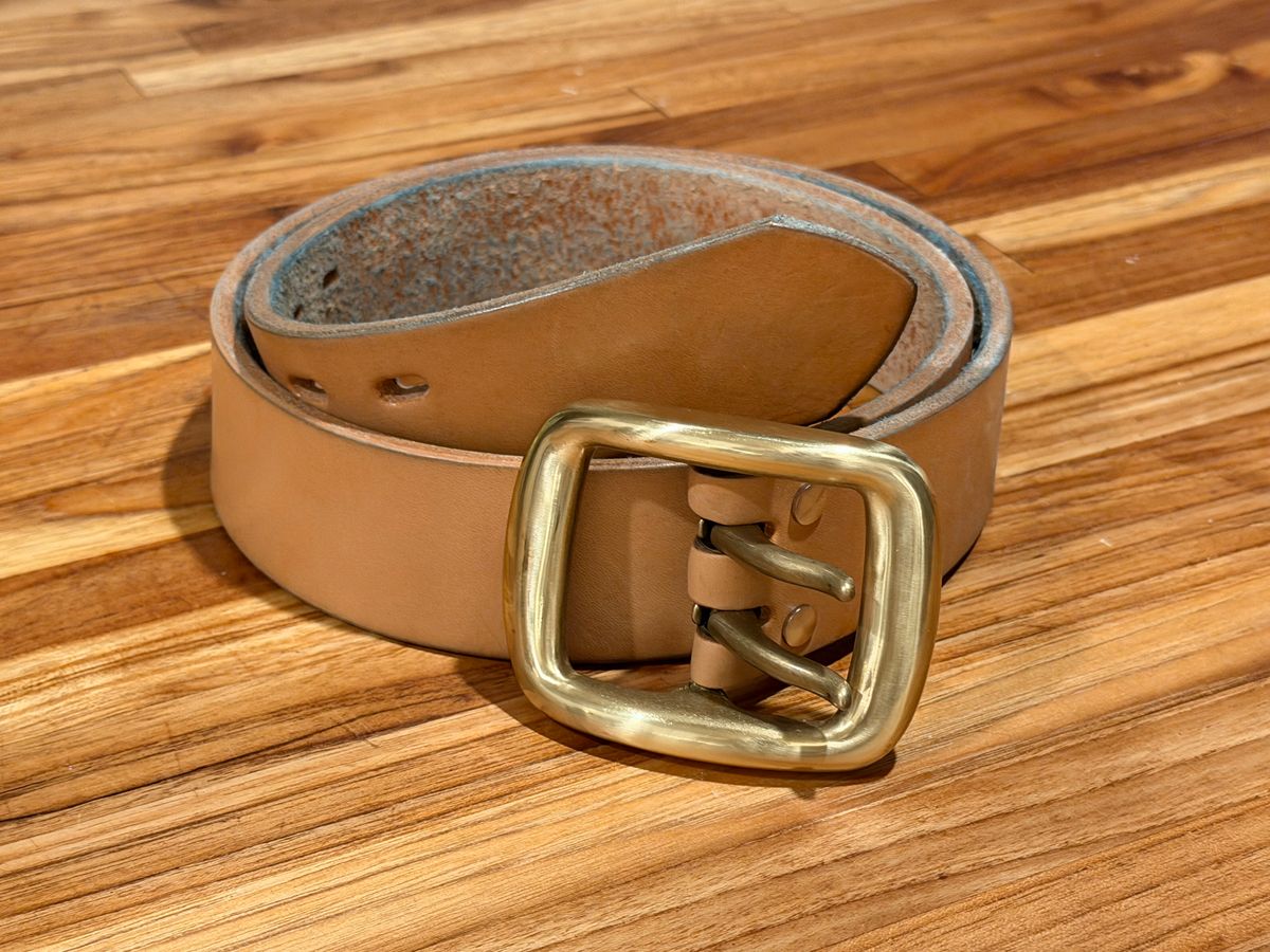 Photo by mwanni on November 6, 2025 of the Samurai Jeans W001-WP in US Steerhide (Natural).