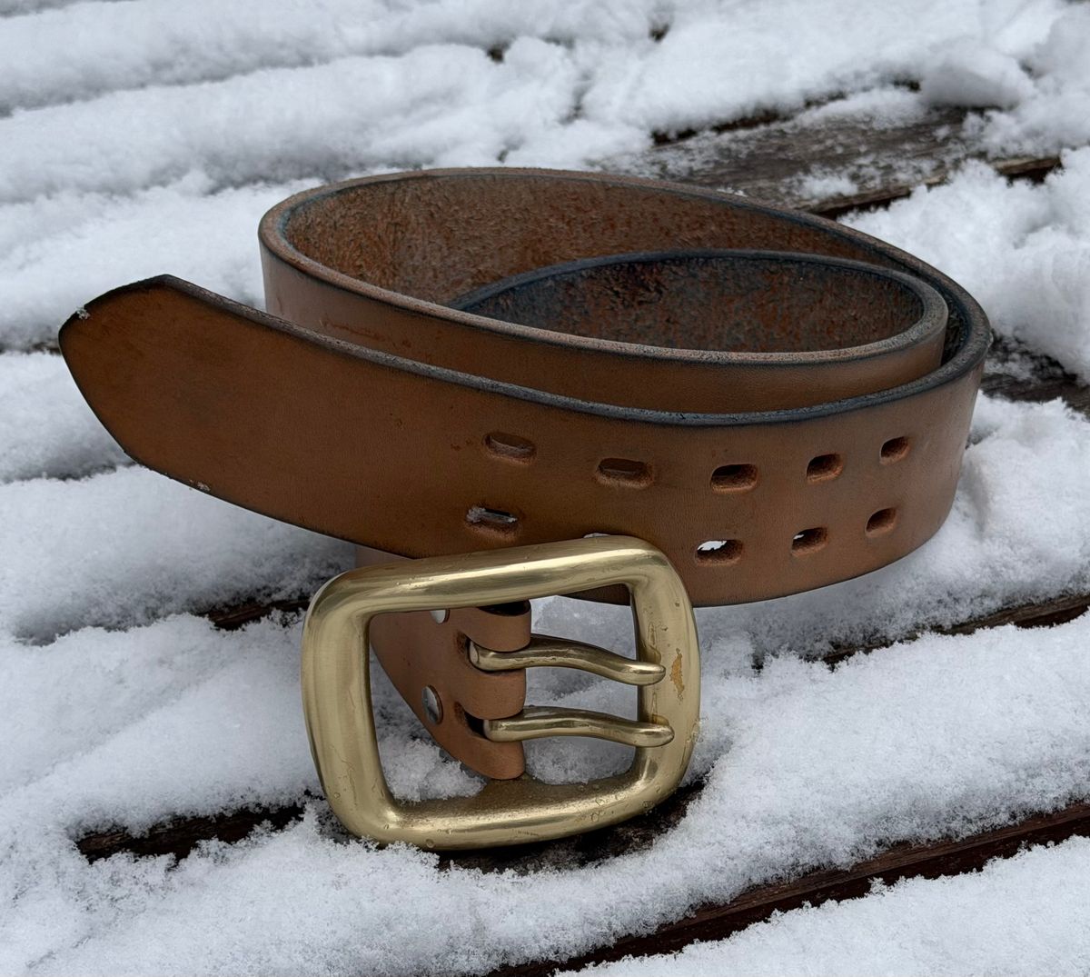 Photo by mwanni on December 5, 2025 of the Samurai Jeans W001-WP in US Steerhide (Natural).