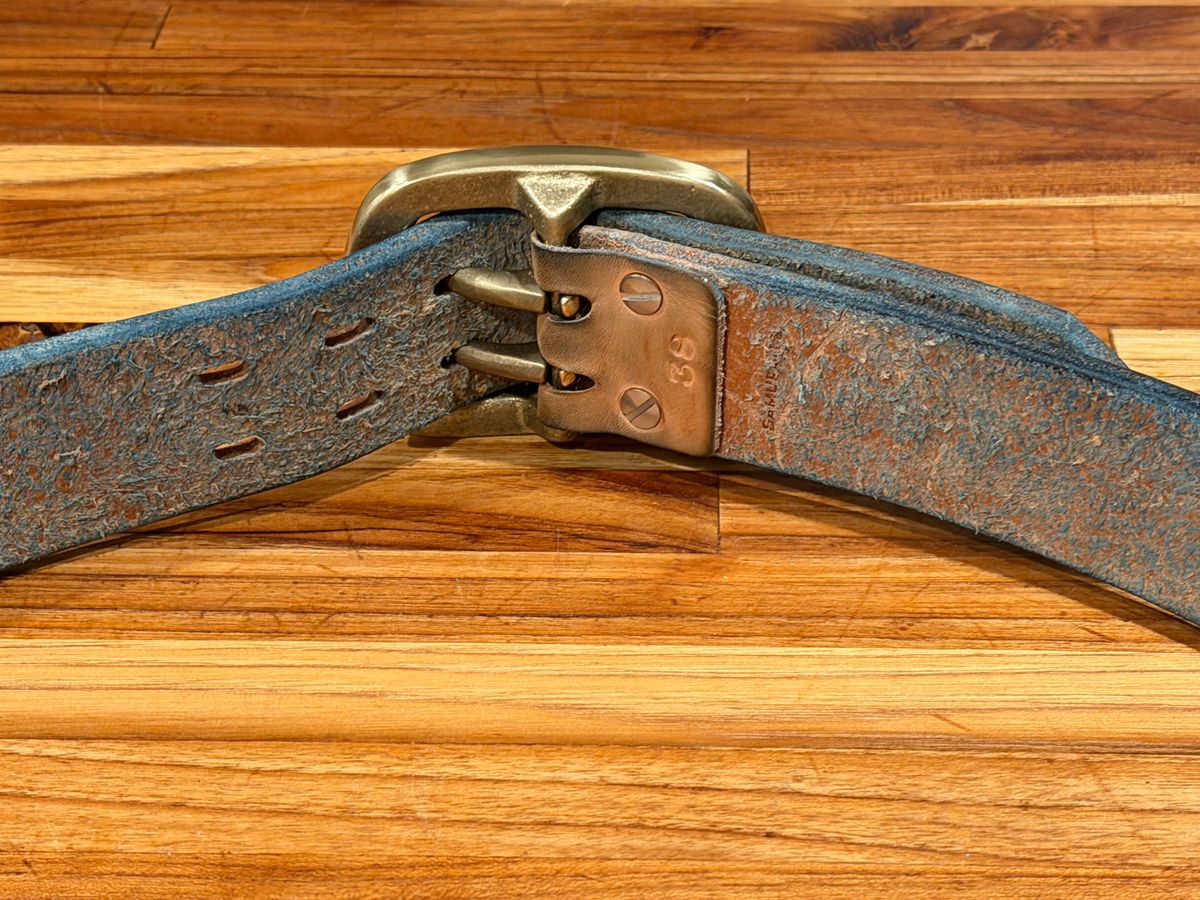 Photo by mwanni on January 6, 2026 of the Samurai Jeans W001-WP in US Steerhide (Natural).