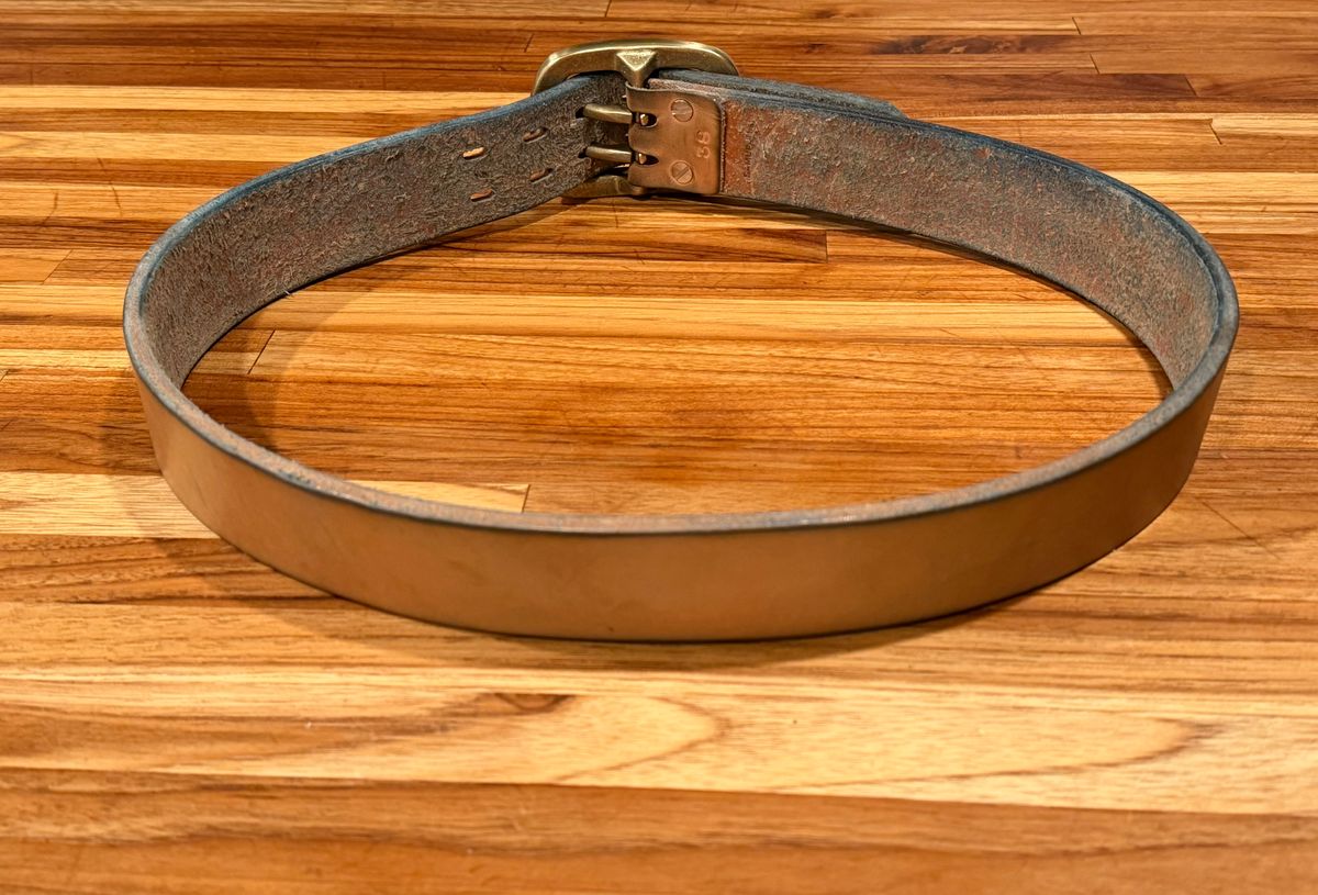 Photo by mwanni on January 6, 2026 of the Samurai Jeans W001-WP in US Steerhide (Natural).