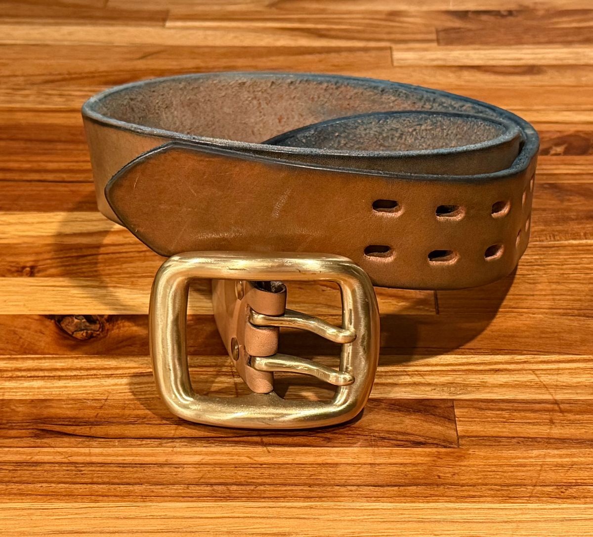 Photo by mwanni on February 6, 2026 of the Samurai Jeans W001-WP in US Steerhide (Natural).