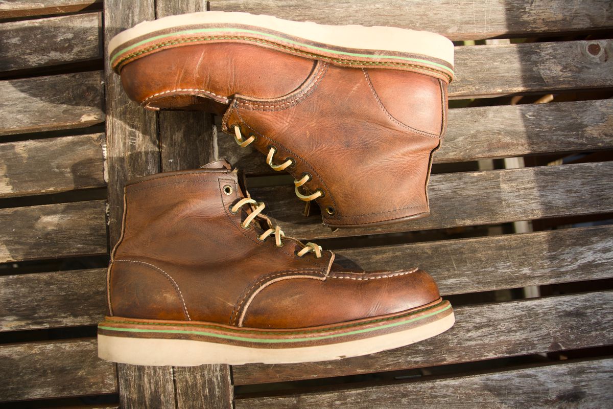 Photo by mwanni on October 3, 2025 of the Red Wing 6-Inch Classic Moc in S.B. Foot Copper Rough and Tough.
