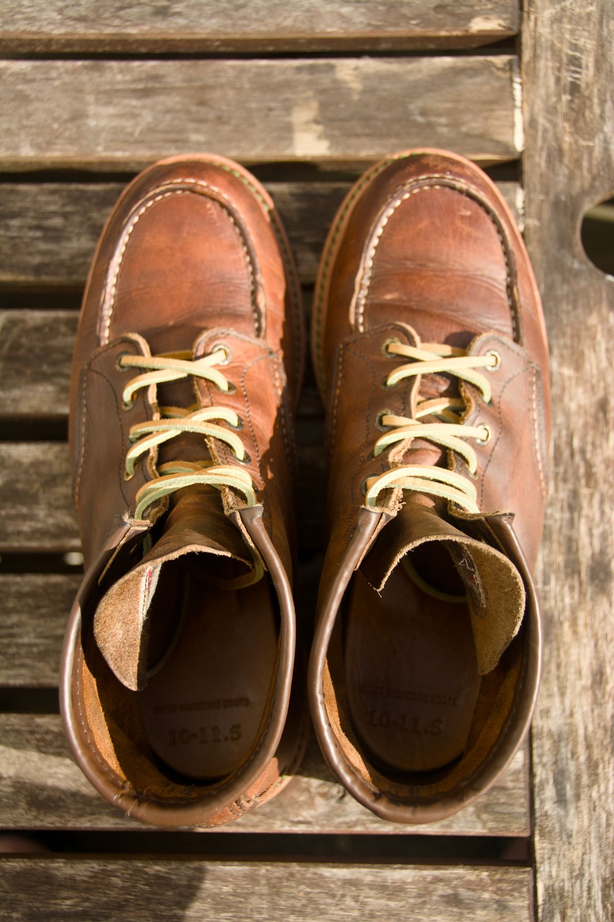 Photo by mwanni on October 3, 2025 of the Red Wing 6-Inch Classic Moc in S.B. Foot Copper Rough and Tough.