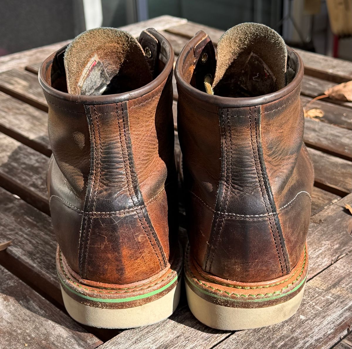 Photo by mwanni on November 2, 2025 of the Red Wing 6-Inch Classic Moc in S.B. Foot Copper Rough and Tough.