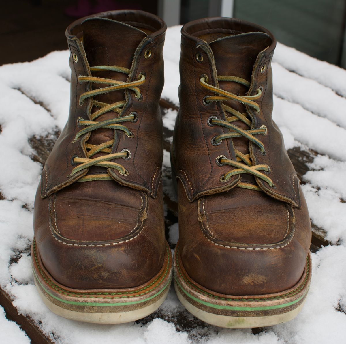 Photo by mwanni on December 5, 2025 of the Red Wing 6-Inch Classic Moc in S.B. Foot Copper Rough and Tough.