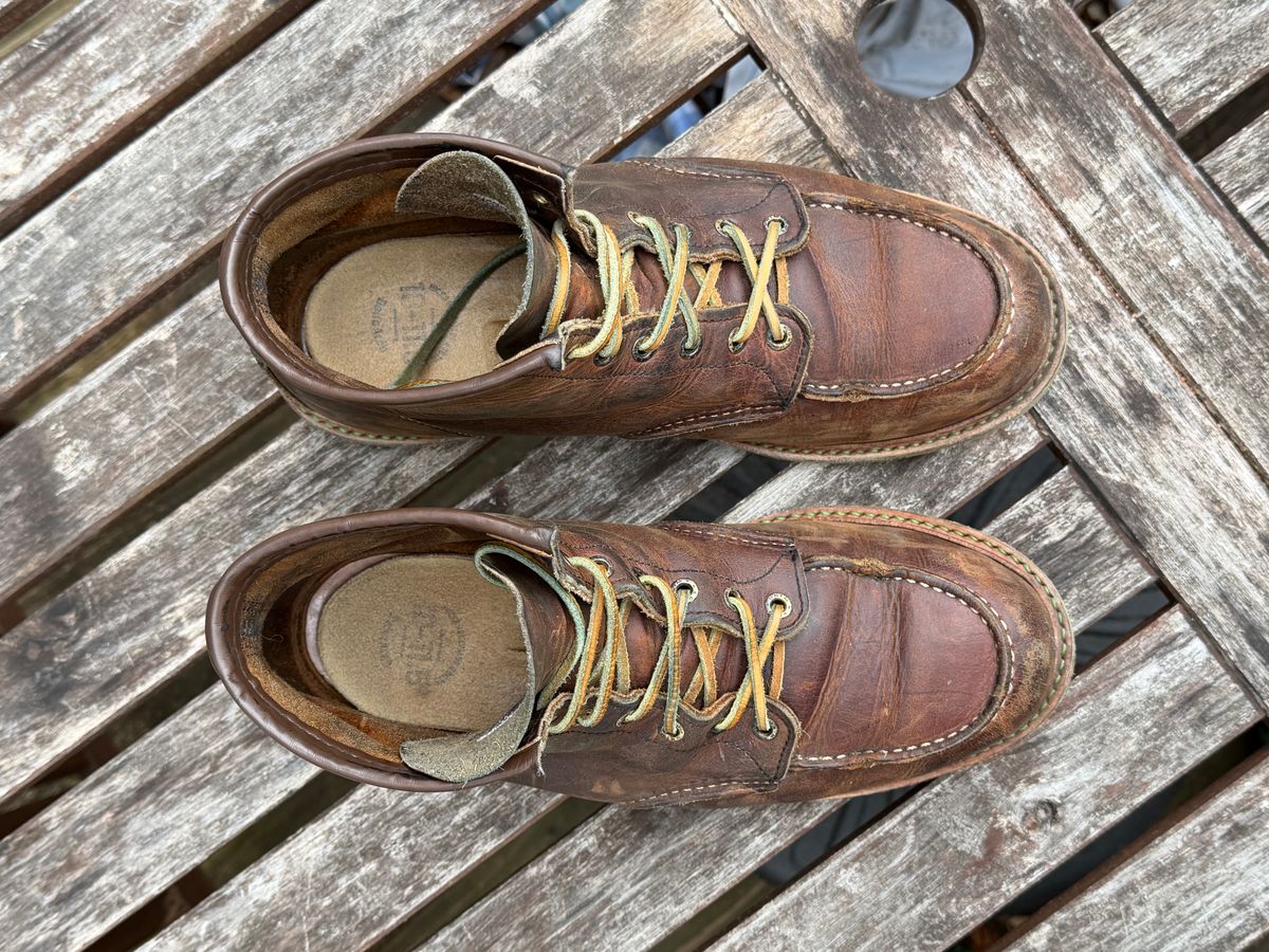 Photo by mwanni on December 28, 2025 of the Red Wing 6-Inch Classic Moc in S.B. Foot Copper Rough and Tough.