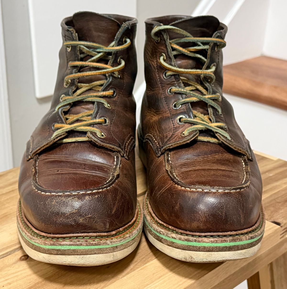 Photo by mwanni on February 6, 2026 of the Red Wing 6-Inch Classic Moc in S.B. Foot Copper Rough and Tough.