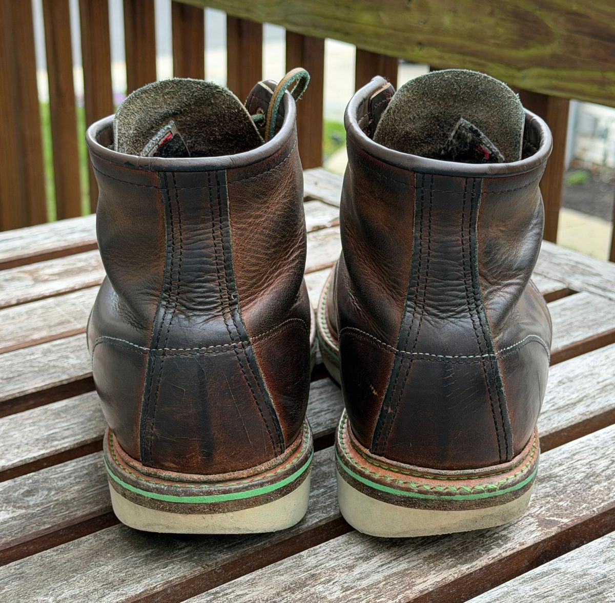 Photo by mwanni on April 5, 2026 of the Red Wing 6-Inch Classic Moc in S.B. Foot Copper Rough and Tough.