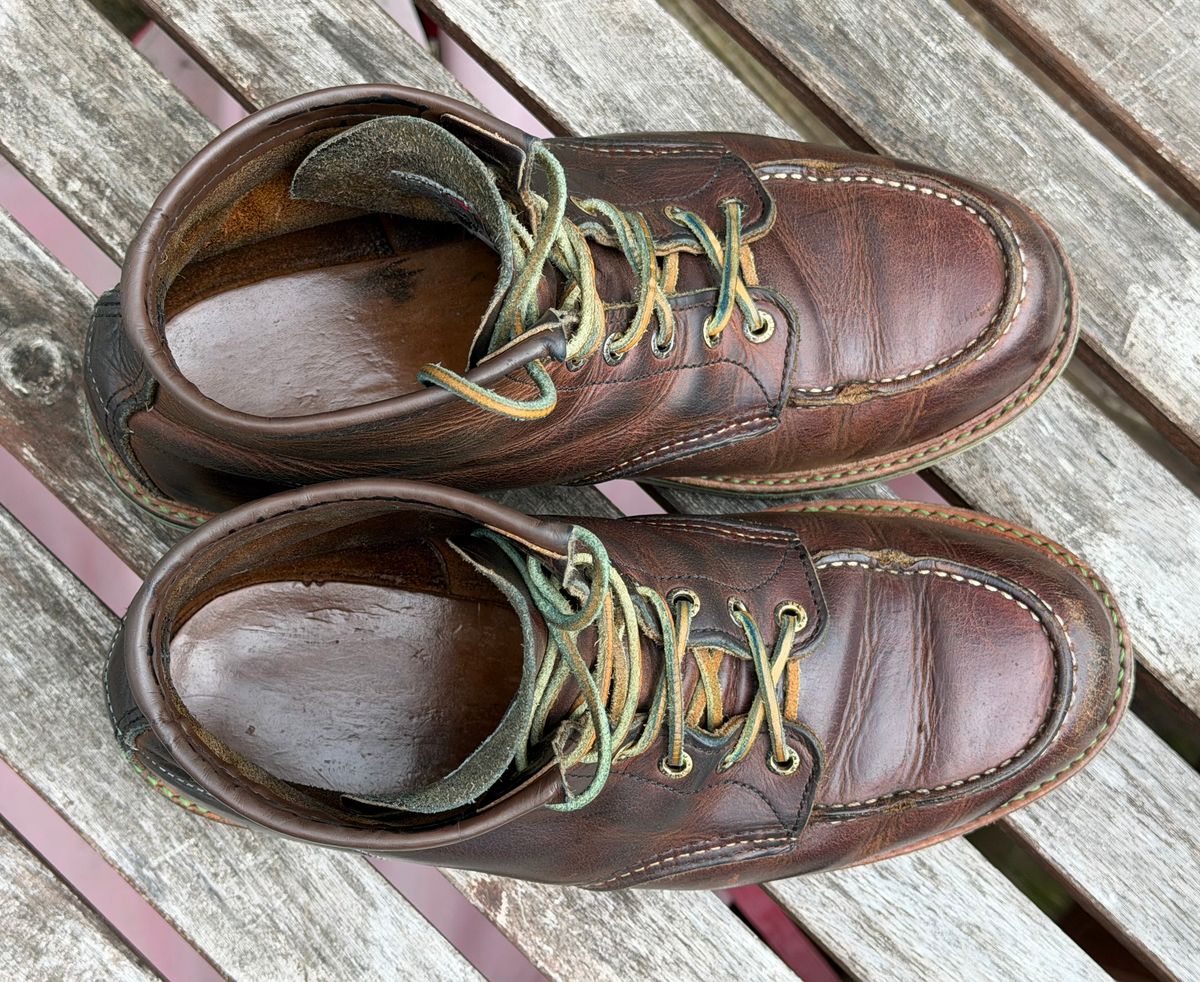 Photo by mwanni on April 5, 2026 of the Red Wing 6-Inch Classic Moc in S.B. Foot Copper Rough and Tough.