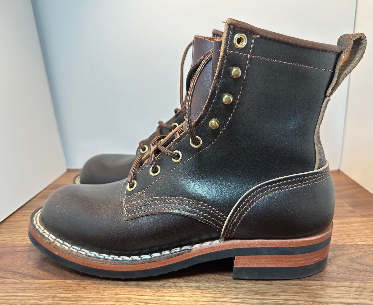 Photo by mwanni on January 2, 2024 of the Nicks Falcon in Horween Dark Brown Waxed Flesh.