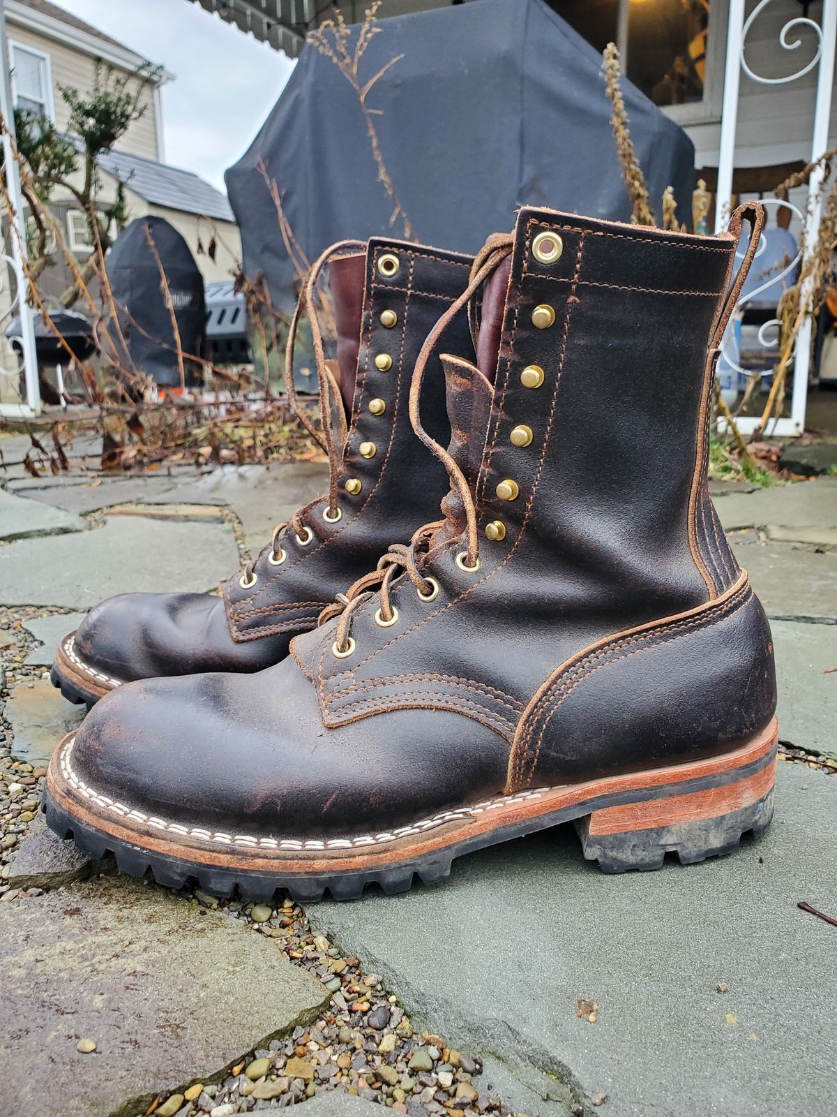 Photo by keitharth on January 5, 2023 of the Nicks Overlander in Horween Dark Brown Waxed Flesh.