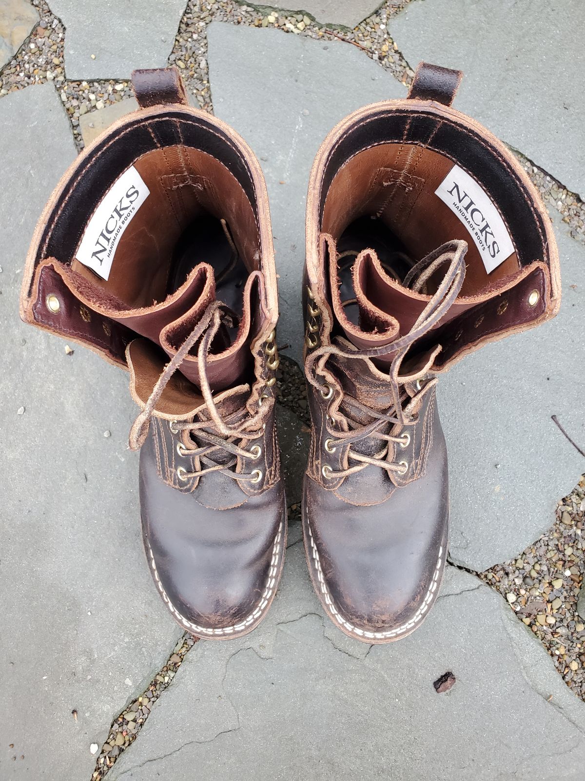 Photo by keitharth on January 5, 2023 of the Nicks Overlander in Horween Dark Brown Waxed Flesh.