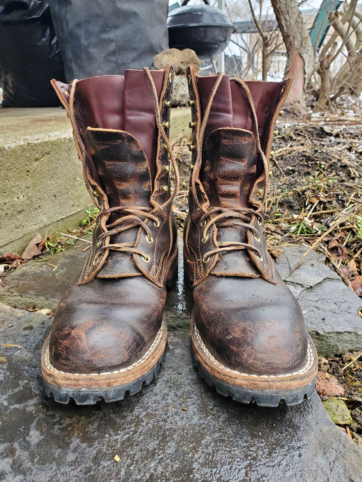 Photo by keitharth on February 4, 2023 of the Nicks Overlander in Horween Dark Brown Waxed Flesh.