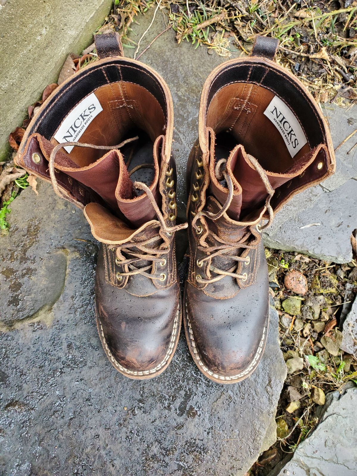 Photo by keitharth on February 4, 2023 of the Nicks Overlander in Horween Dark Brown Waxed Flesh.