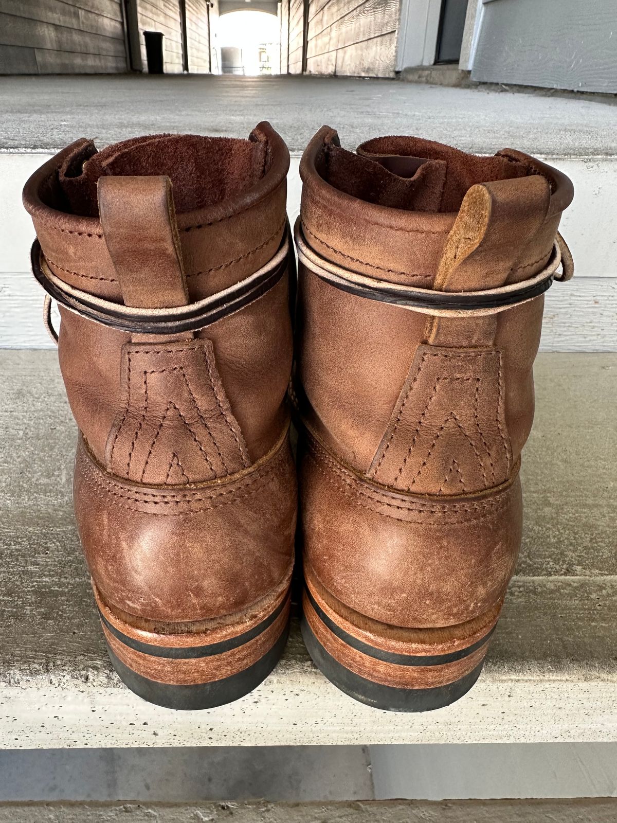 Photo by scuba.rawb on November 1, 2023 of the Nicks Falcon in Horween Whiskey Predator.