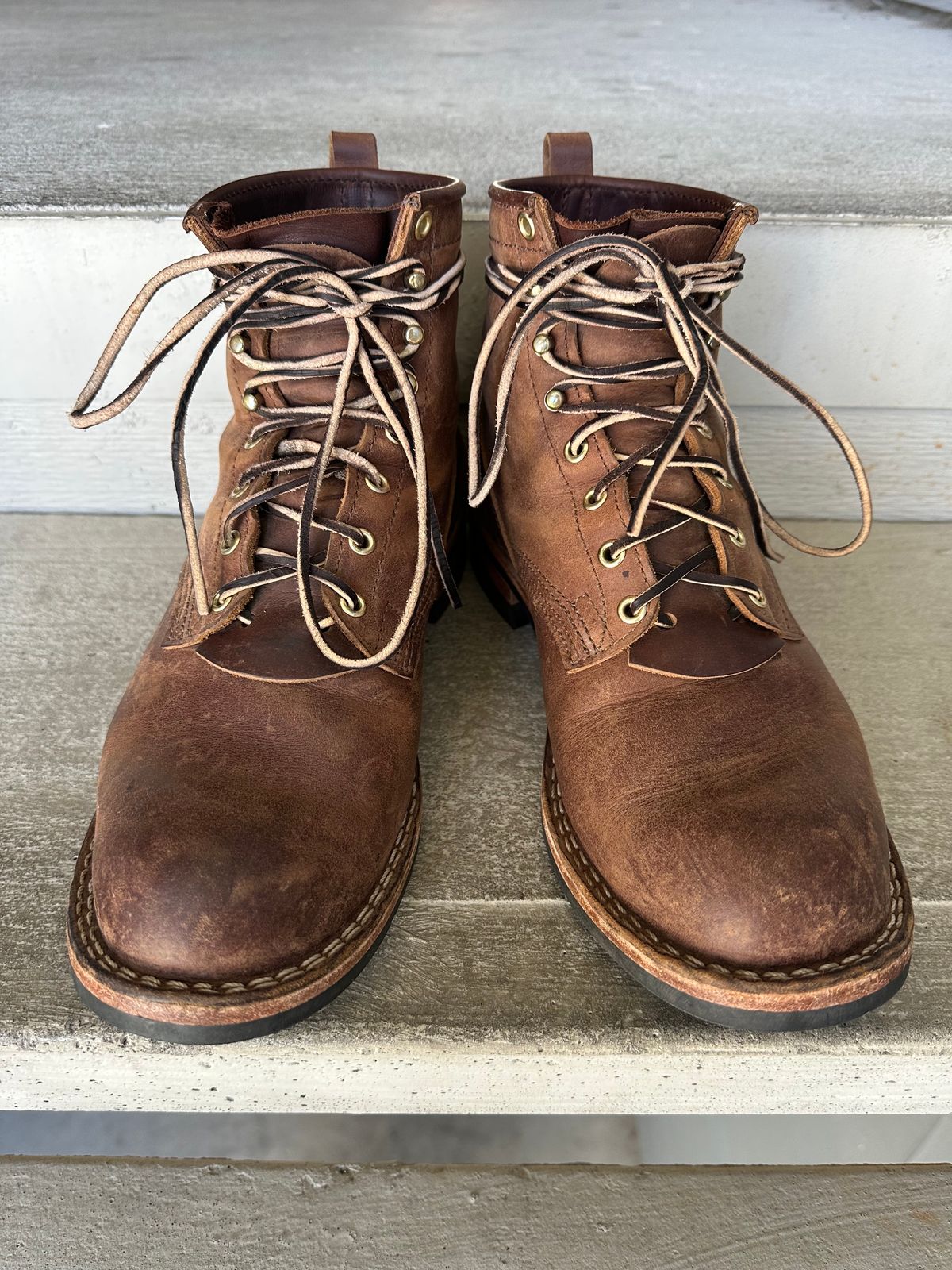Photo by scuba.rawb on November 1, 2023 of the Nicks Falcon in Horween Whiskey Predator.