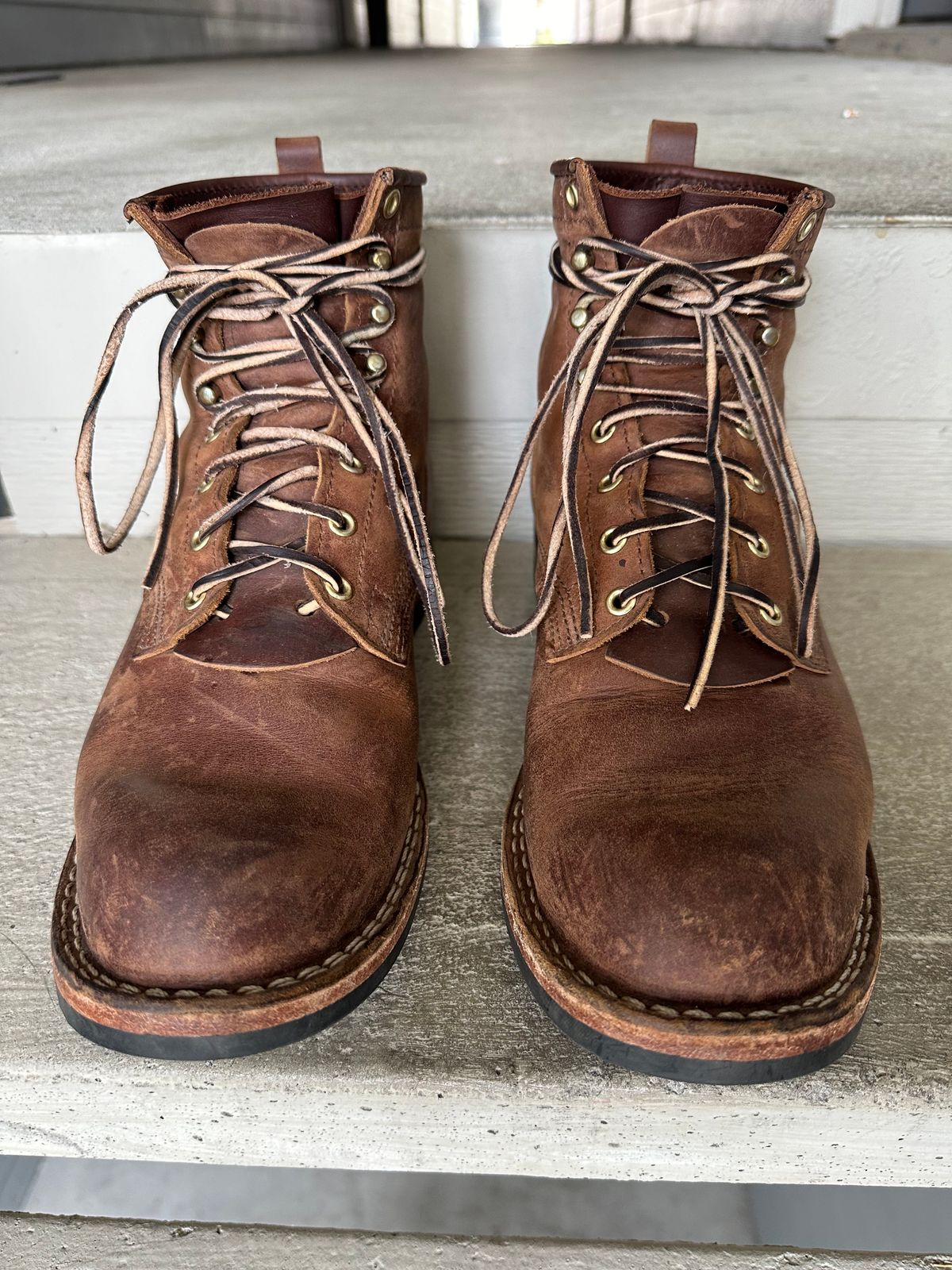 Photo by scuba.rawb on December 1, 2023 of the Nicks Falcon in Horween Whiskey Predator.