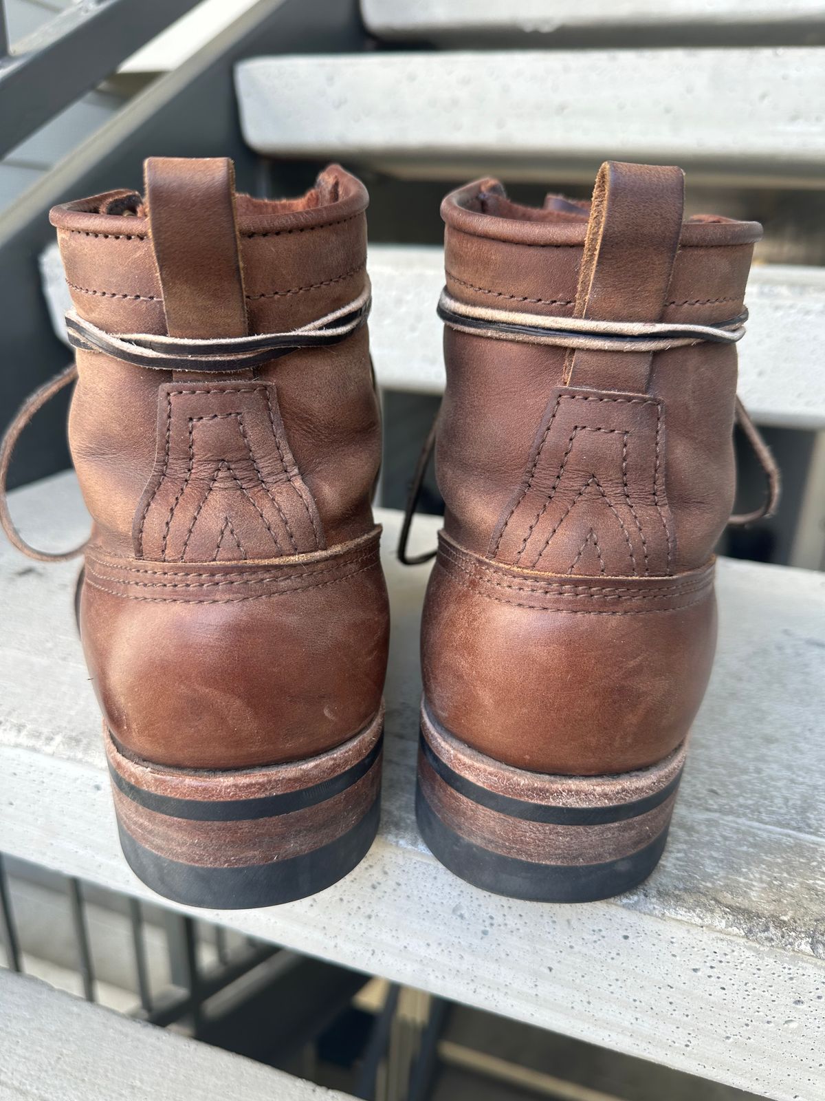 Photo by scuba.rawb on February 5, 2024 of the Nicks Falcon in Horween Whiskey Predator.