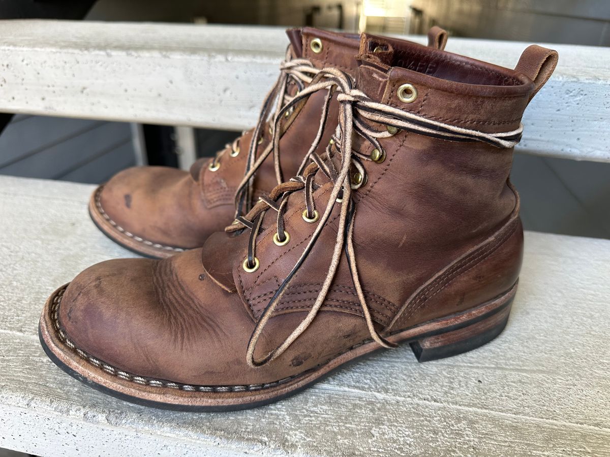 Photo by scuba.rawb on April 4, 2024 of the Nicks Falcon in Horween Whiskey Predator.