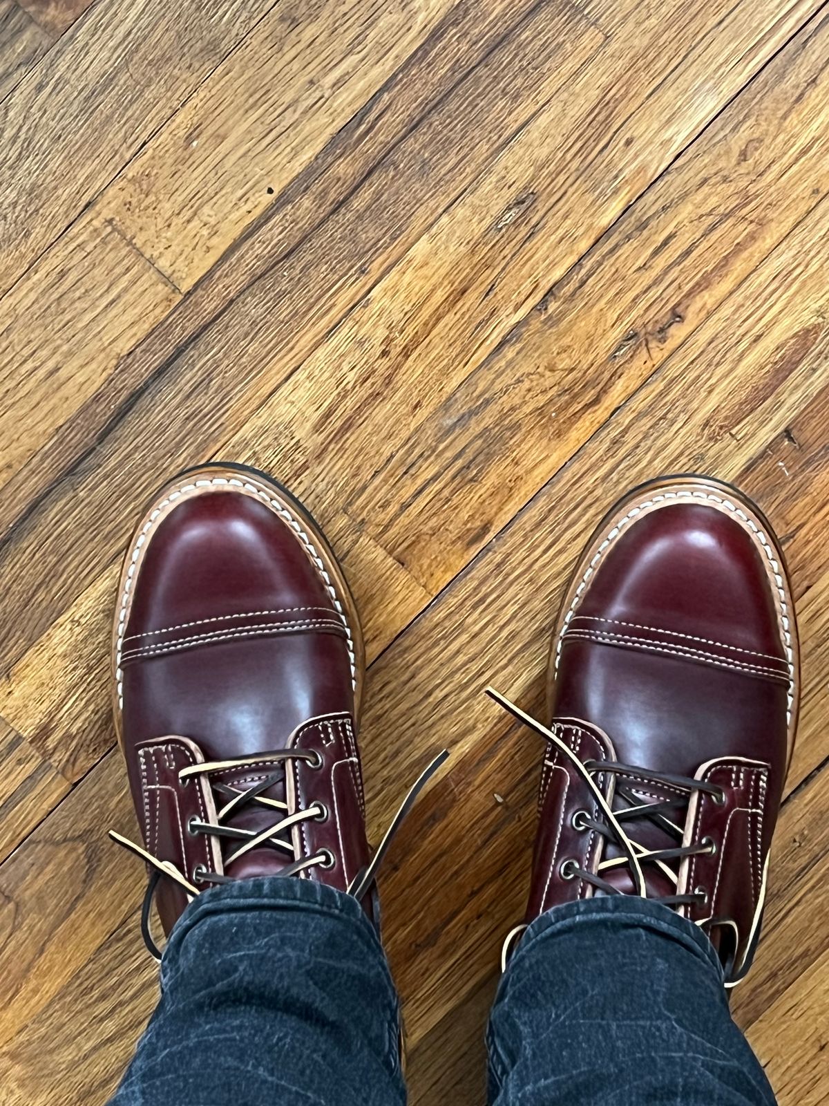 Photo by darthbane on March 9, 2023 of the Truman Service Boot in Seidel Oxblood Double Shot.