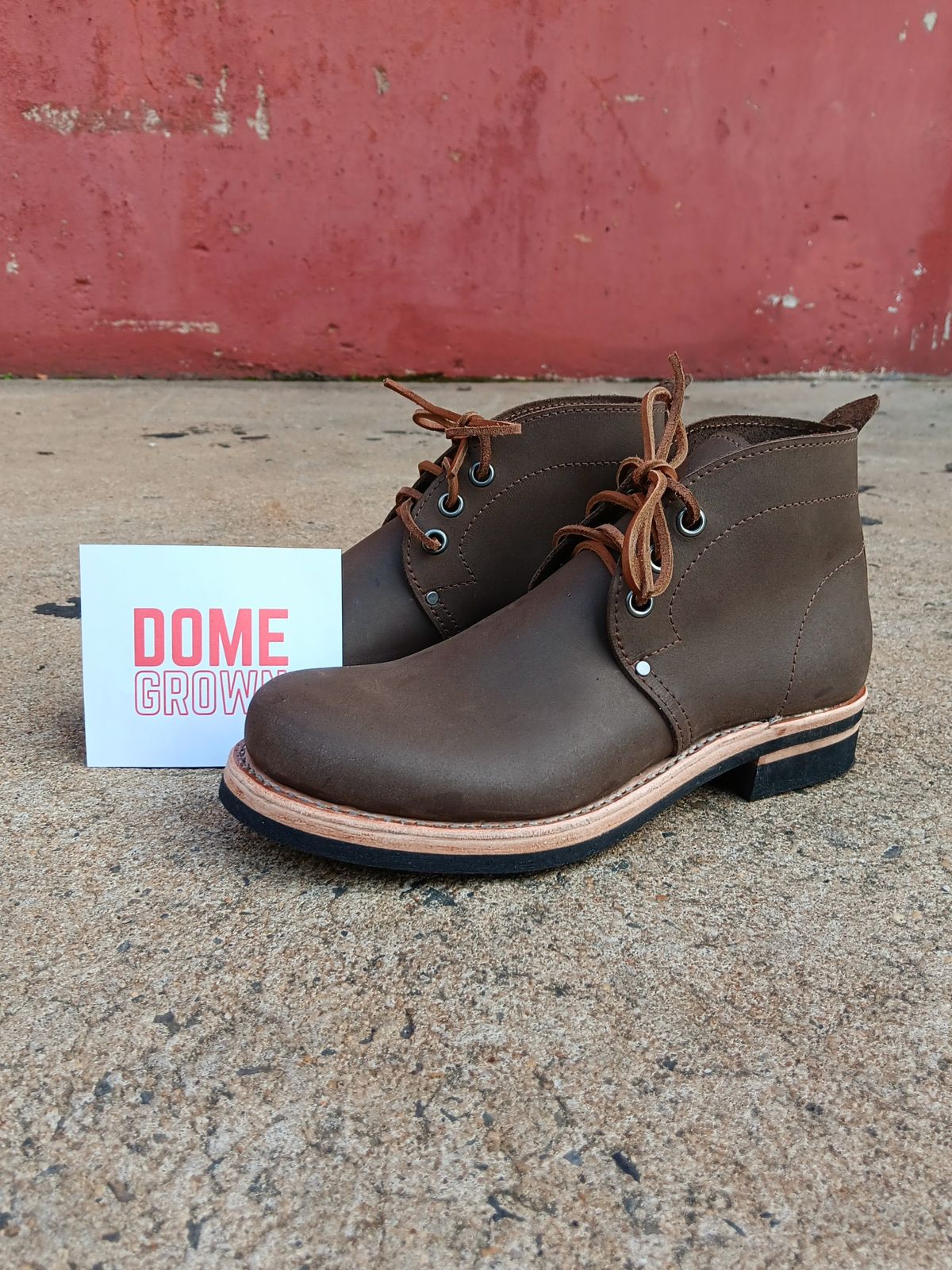 Photo by blaisebootco on November 5, 2023 of the Blaise Boot Co. Traveler Chukka in Grease Trap Grey Nubuck.