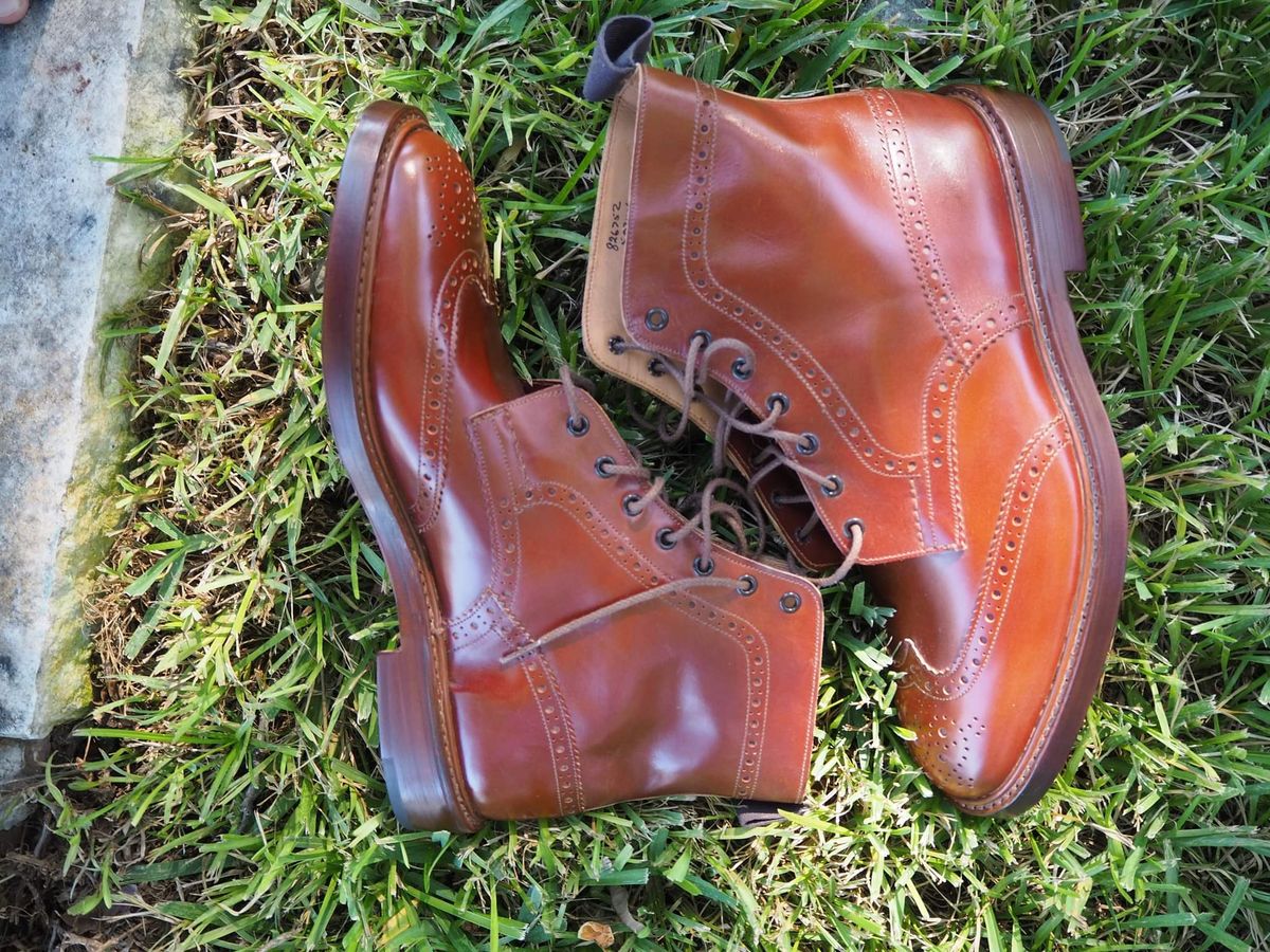 Photo by cocaloch on October 1, 2022 of the Tricker's Stow Country Boot in Unlisted Leather.