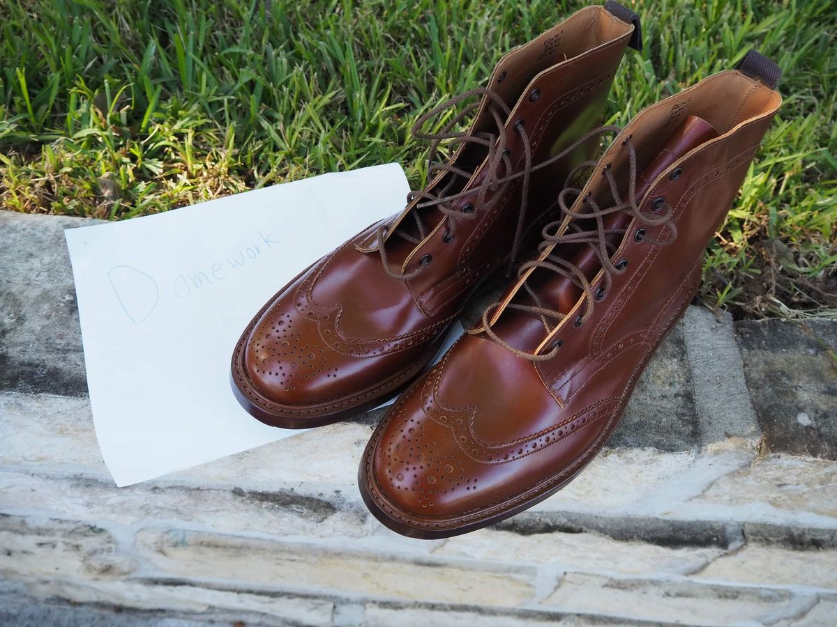 Photo by cocaloch on October 1, 2022 of the Tricker's Stow Country Boot in Unlisted Leather.