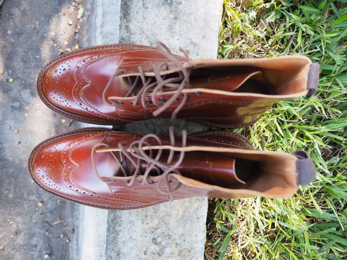 Photo by cocaloch on October 1, 2022 of the Tricker's Stow Country Boot in Unlisted Leather.