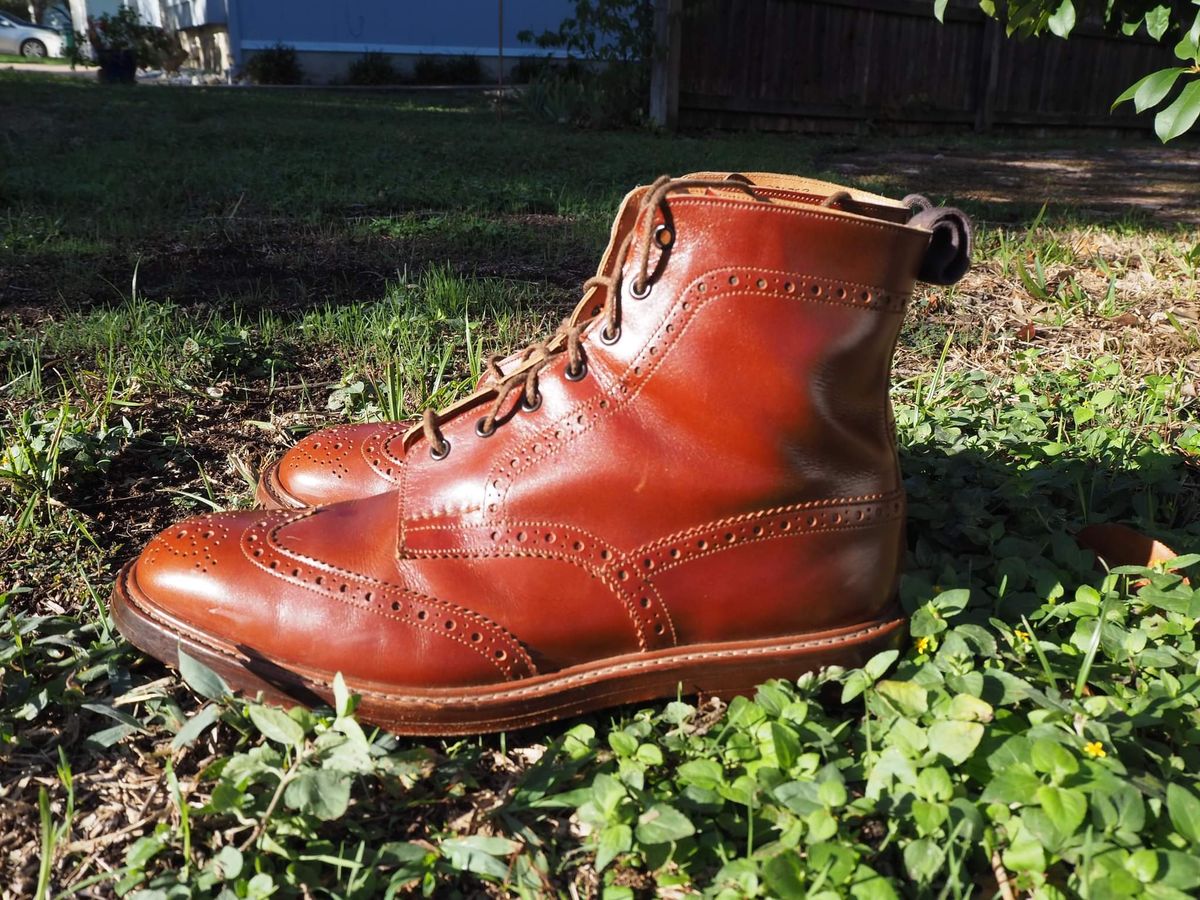 Photo by cocaloch on November 5, 2022 of the Tricker's Stow Country Boot in Unlisted Leather.