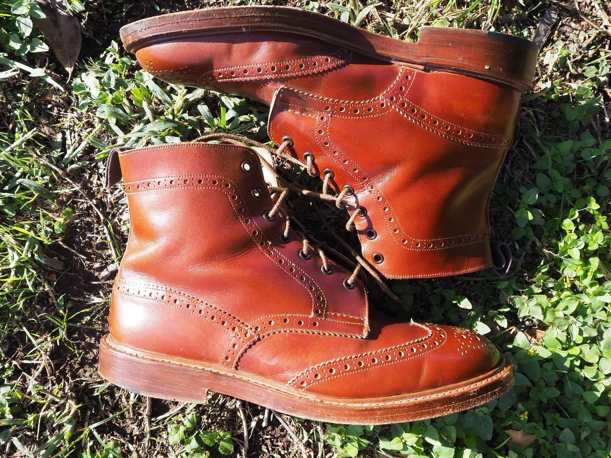 Photo by cocaloch on November 5, 2022 of the Tricker's Stow Country Boot in Unlisted Leather.