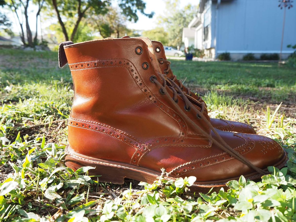 Photo by cocaloch on November 5, 2022 of the Tricker's Stow Country Boot in Unlisted Leather.