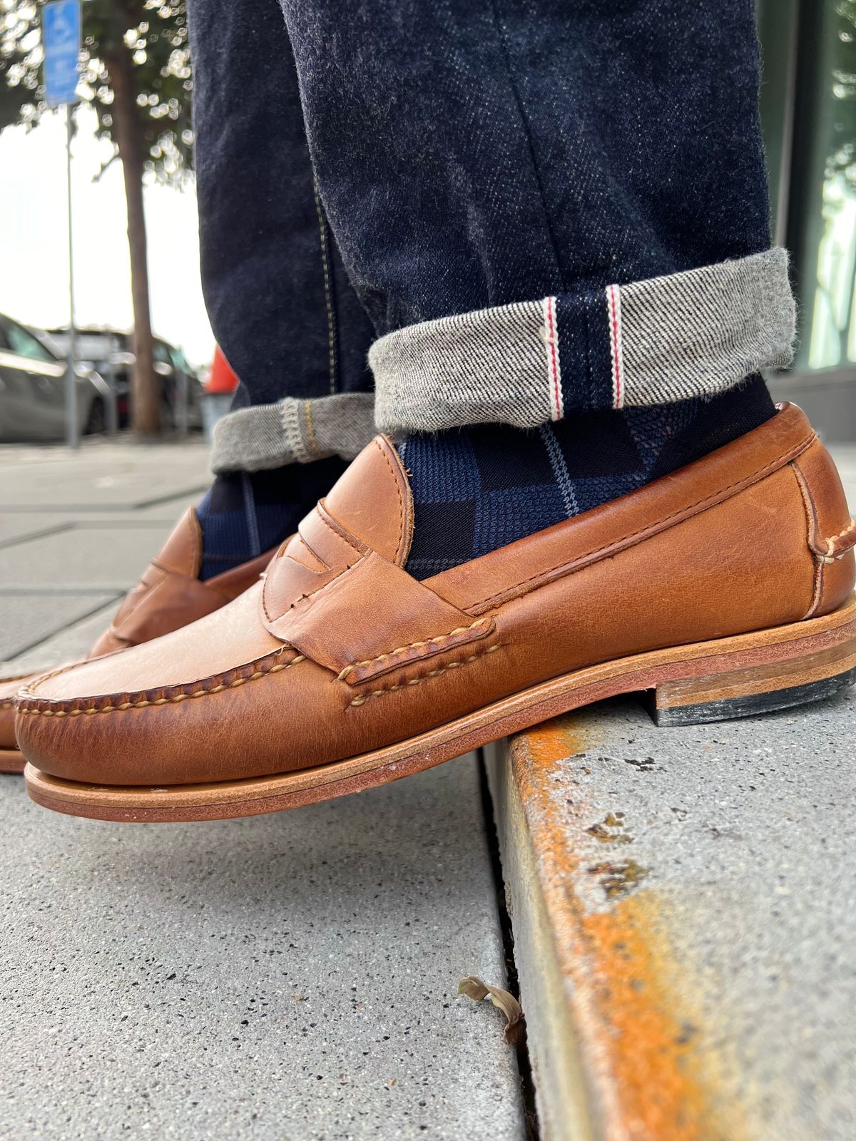 Photo by doctoryen on October 11, 2023 of the Rancourt & Co. Eastport Penny Loafer in Horween Tan Bulldog.