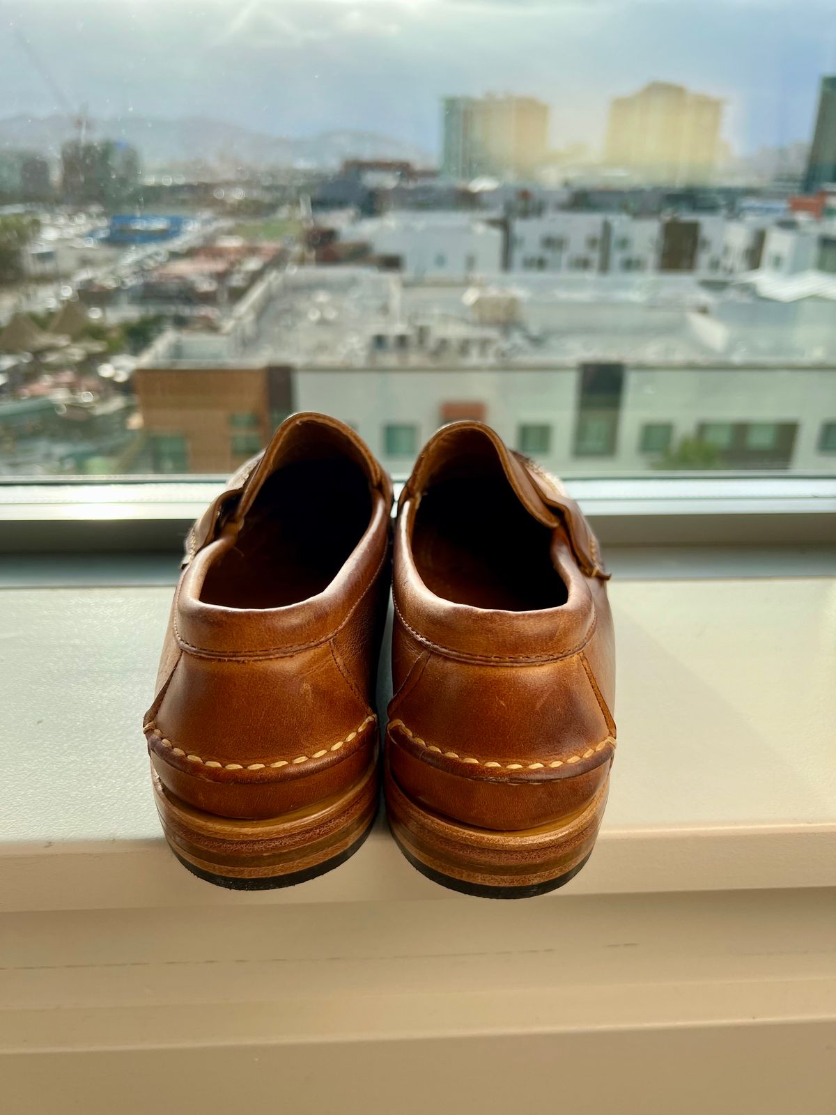 Photo by doctoryen on October 11, 2023 of the Rancourt & Co. Eastport Penny Loafer in Horween Tan Bulldog.