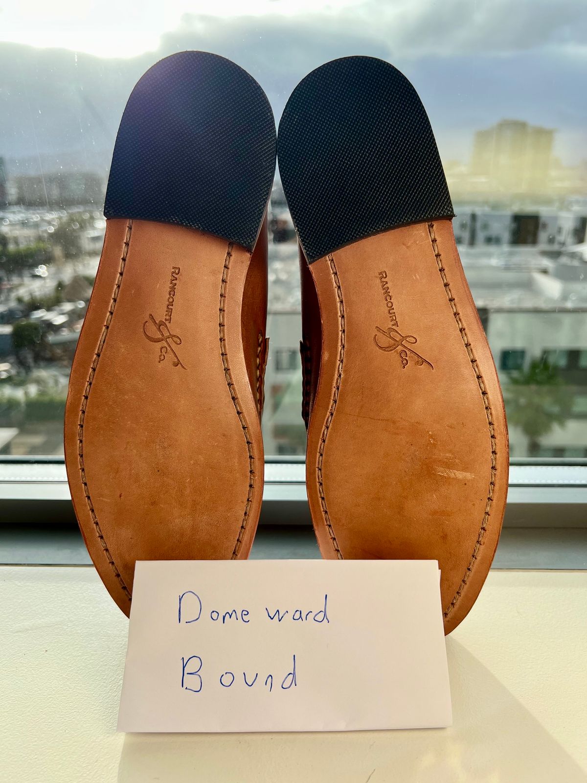 Photo by doctoryen on October 11, 2023 of the Rancourt & Co. Eastport Penny Loafer in Horween Tan Bulldog.