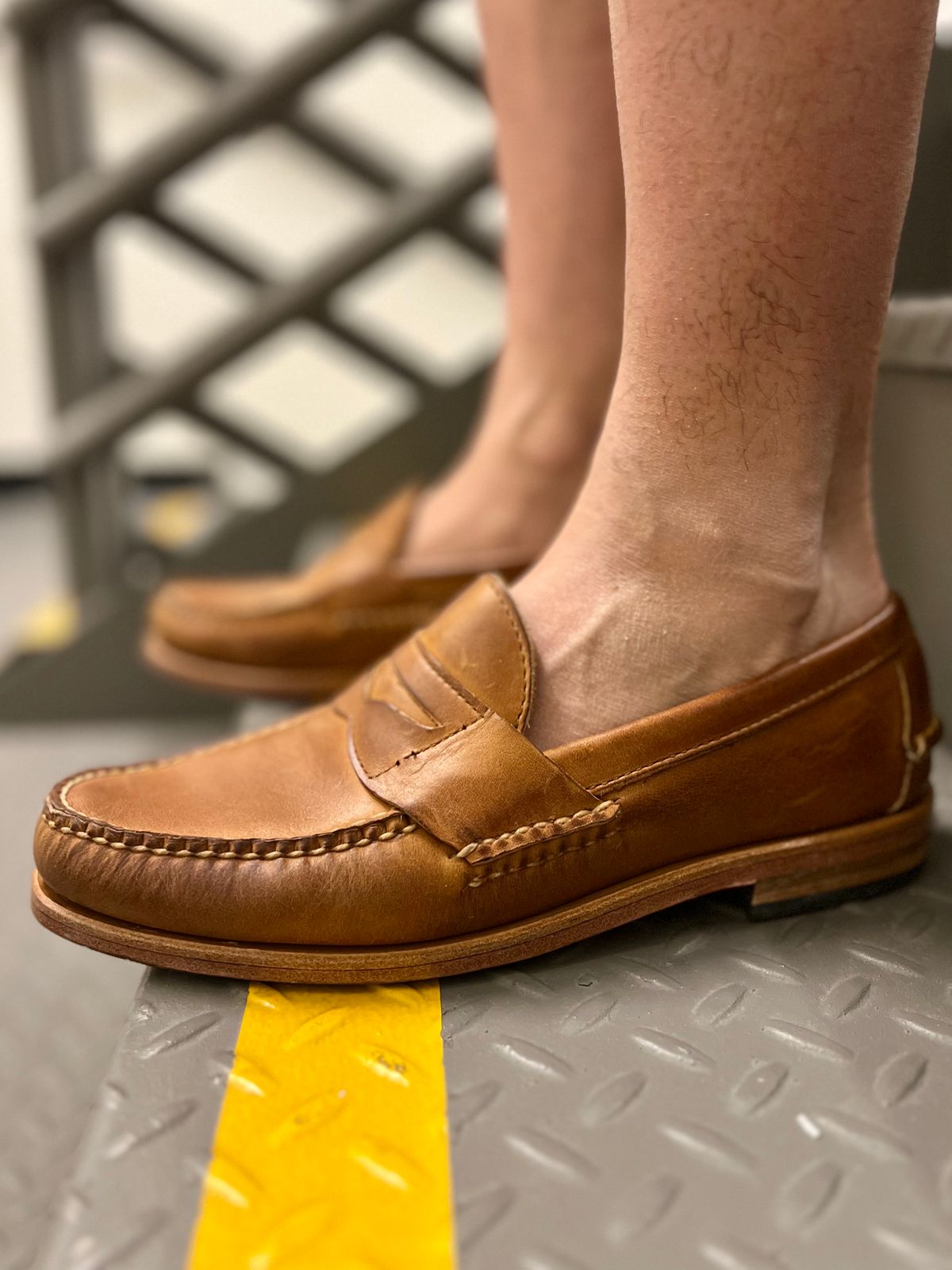 Photo by doctoryen on November 5, 2023 of the Rancourt & Co. Eastport Penny Loafer in Horween Tan Bulldog.