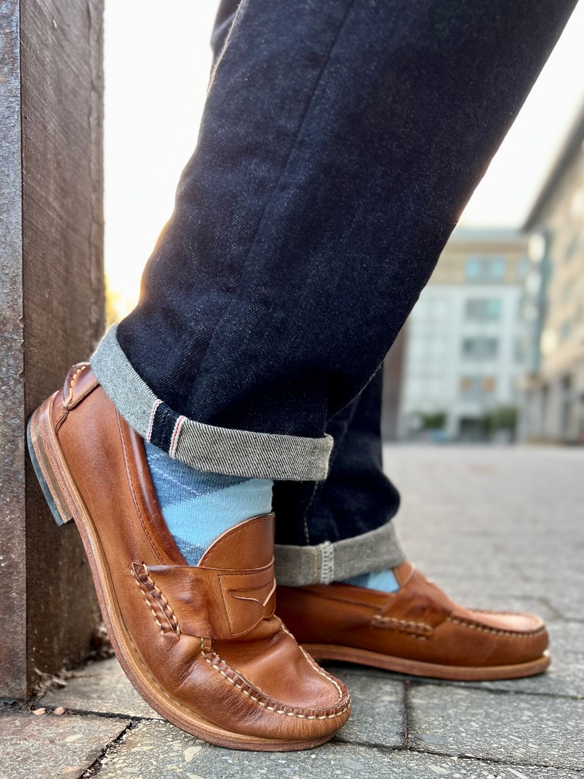 Photo by doctoryen on November 7, 2023 of the Rancourt & Co. Eastport Penny Loafer in Horween Tan Bulldog.