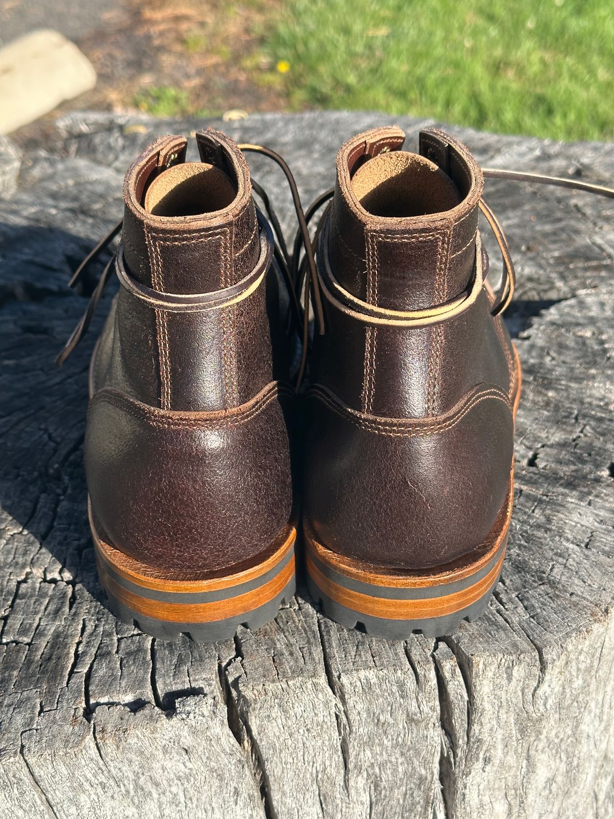 Photo by S3th.bryant on October 1, 2023 of the Truman Service Boot in Horween Java Waxed Flesh.