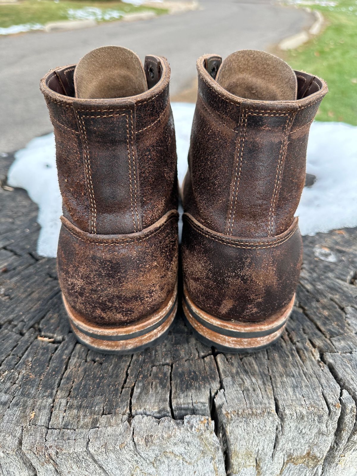 Photo by S3th.bryant on November 1, 2023 of the Truman Service Boot in Horween Java Waxed Flesh.