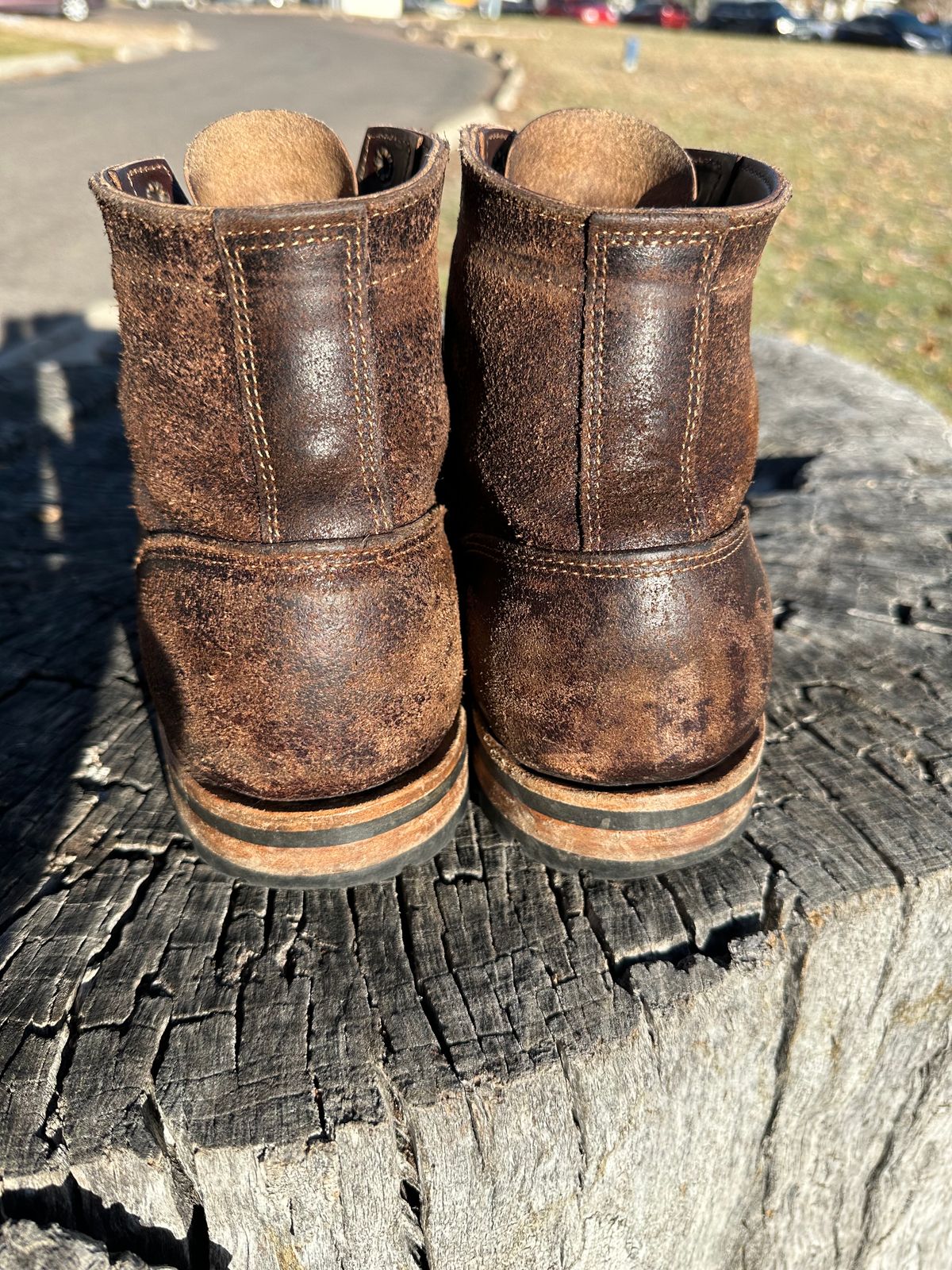 Photo by S3th.bryant on December 2, 2023 of the Truman Service Boot in Horween Java Waxed Flesh.