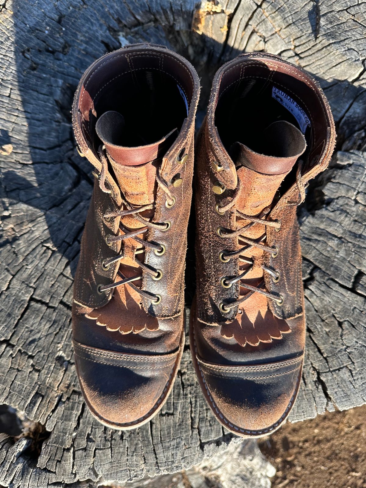 Photo by S3th.bryant on December 2, 2023 of the Truman Service Boot in Horween Java Waxed Flesh.
