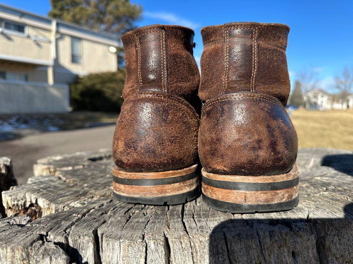 Photo by S3th.bryant on January 5, 2024 of the Truman Service Boot in Horween Java Waxed Flesh.