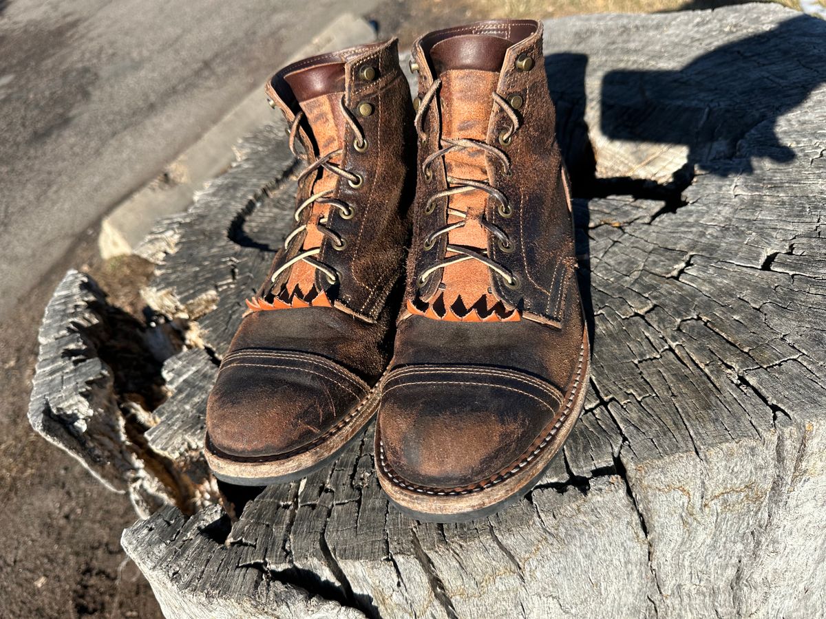 Photo by S3th.bryant on January 5, 2024 of the Truman Service Boot in Horween Java Waxed Flesh.