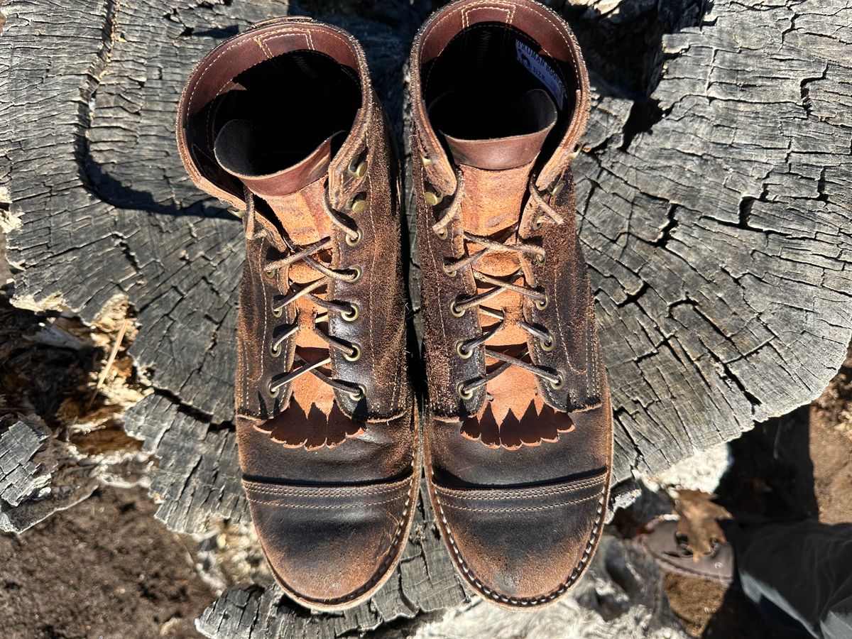 Photo by S3th.bryant on January 5, 2024 of the Truman Service Boot in Horween Java Waxed Flesh.