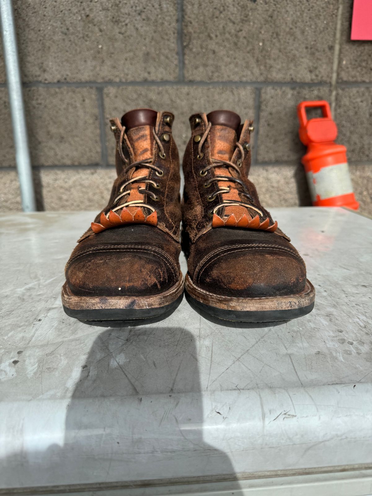 Photo by S3th.bryant on February 2, 2024 of the Truman Service Boot in Horween Java Waxed Flesh.