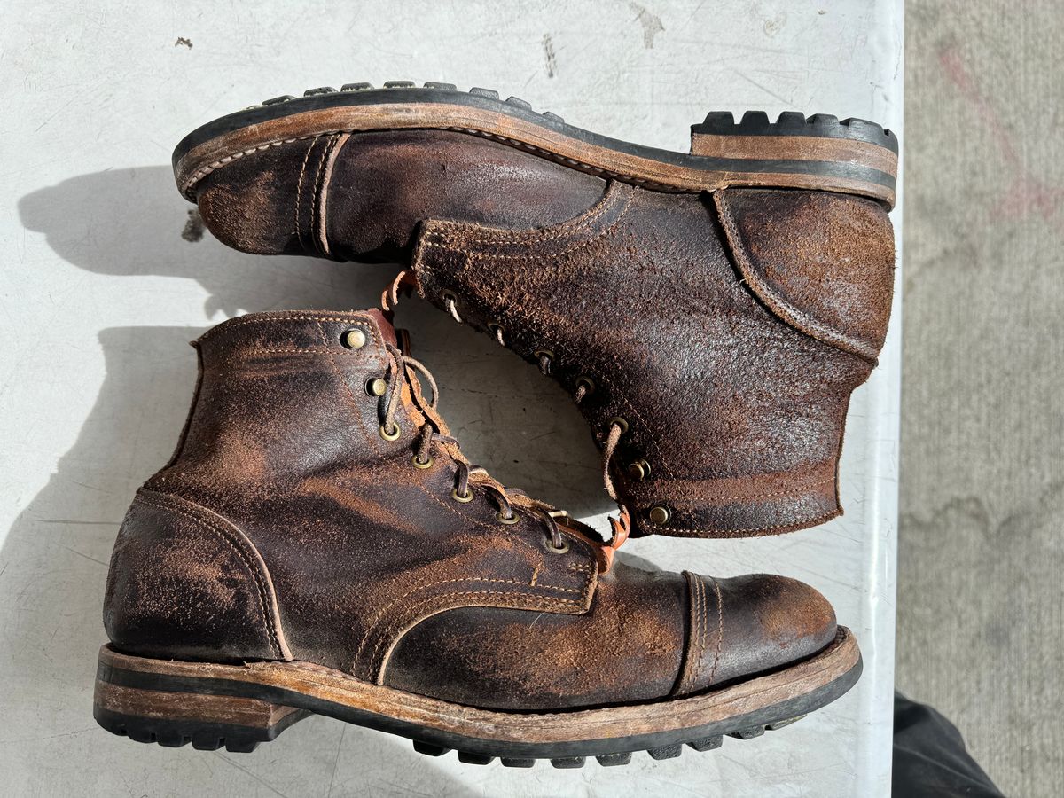 Photo by S3th.bryant on February 2, 2024 of the Truman Service Boot in Horween Java Waxed Flesh.