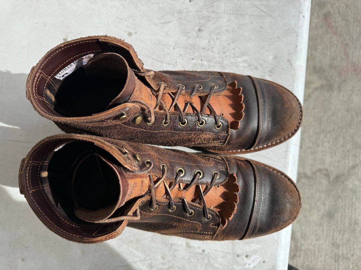 Photo by S3th.bryant on February 2, 2024 of the Truman Service Boot in Horween Java Waxed Flesh.