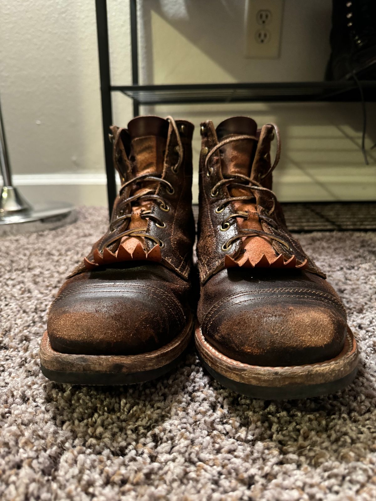 Photo by S3th.bryant on March 6, 2024 of the Truman Service Boot in Horween Java Waxed Flesh.